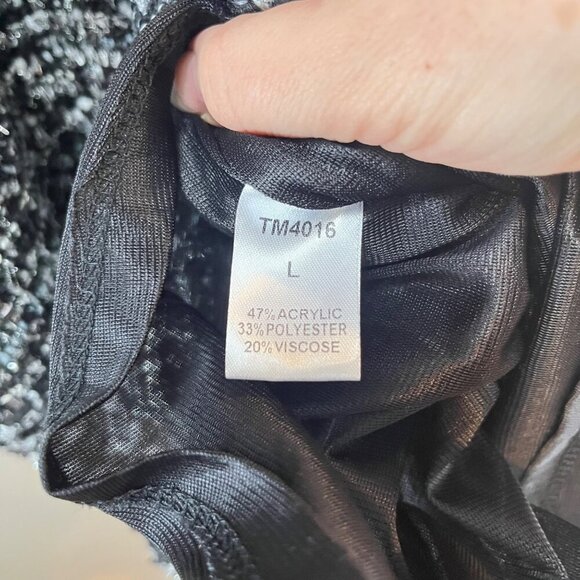 NEW‎ Anthropologie THML Womens Tweed Short Sleeve Dress Black & White L - Picture 5 of 5